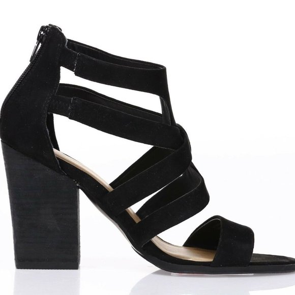 Melrose and Market "Rory" Strappy Block Heel Sandal - Black size 8.5 - Picture 2 of 9